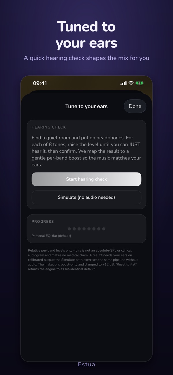Tuned to your ears — estua screenshot