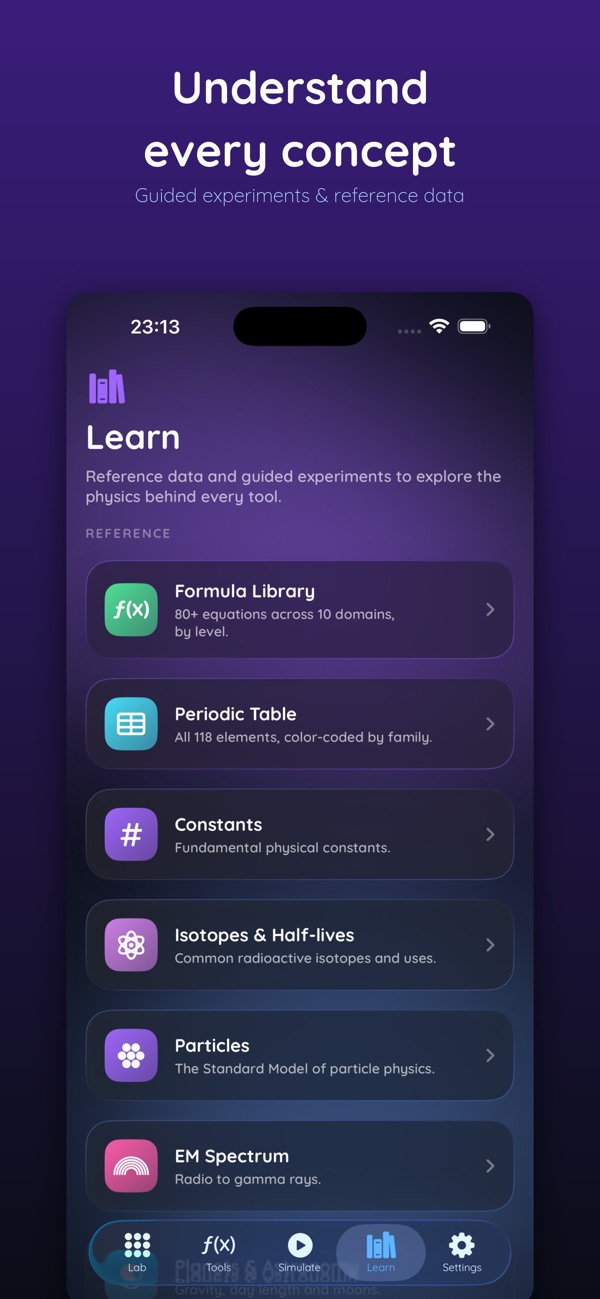 Understand every concept — phyzix screenshot