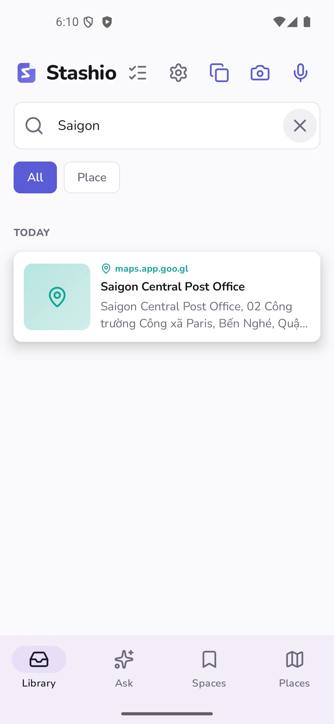 Mở mục vừa lưu trên web